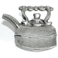 Emenee OR151-ABS Premier Collection Tea Pot 1-1/2 inch x 1-1/4 inch in Antique Bright Silver Kitchen Series